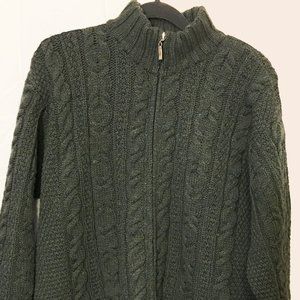 Aran Crafts merino wool Irish knit sweater XL